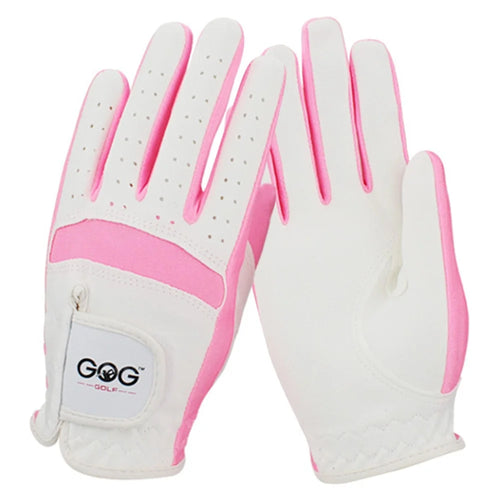 GOG 1 Pair Professional Kids Golf Gloves for Boys Girls Breathable Microfiber Training Gloves - Pink / S - 1