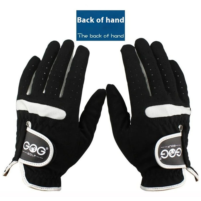 GOG 1Pc Men Golf Glove Soft Microfiber Breathable Sports Gloves for Left  /  Right Hand - Left Hand / Size 22 - 3