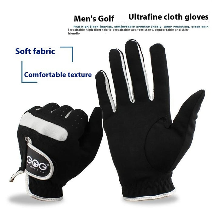 GOG 1Pc Men Golf Glove Soft Microfiber Breathable Sports Gloves for Left  /  Right Hand - Left Hand / Size 22 - 5