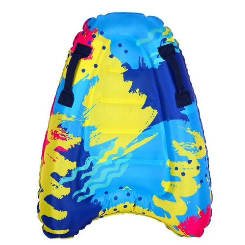 Inflatable Body Board Surfboard with Handle Swimming Floating Mat Child Swimming Pool Beach Floating Pad - Graffiti - 1