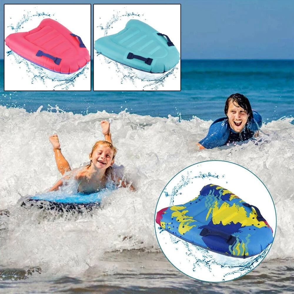 Inflatable Body Board Surfboard with Handle Swimming Floating Mat Child Swimming Pool Beach Floating Pad - Graffiti - 3