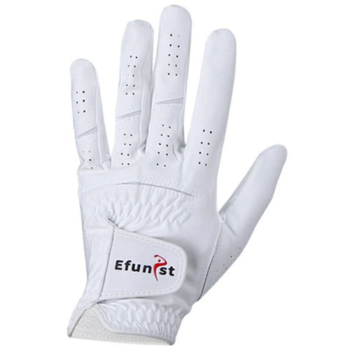 EFUNIST 1Pc Professional Golf Club Training Gloves Nano Microfiber Cloth Breathable Golf Gloves - White Left Hand / Size 22 - 1