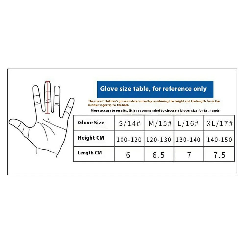 EFUNIST 1 Pair Children Golf Gloves Anti Slip Microfiber Palm Breathable Mesh Gloves for Kids - Blue / Size S - 5