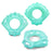 100*110cm PVC Swim Ring Inflatable Sequins Shell Shape Water Float for Children Adults - Blue - 1