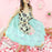 100*110cm PVC Swim Ring Inflatable Sequins Shell Shape Water Float for Children Adults - Blue - 4