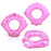 80*90cm Sequins Shell Shape Inflatable Swimming Ring Summer Pool Toy - Pink - 1