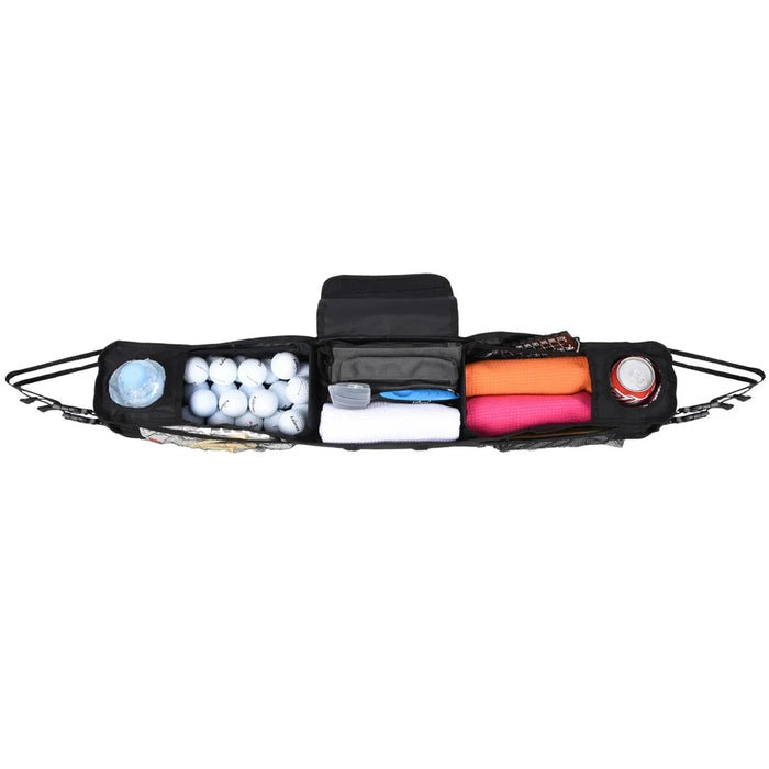 4 Passenger Golf Cart Front Storage Basket No Drill Drink Holder Foldable Organizer Pouch - 6