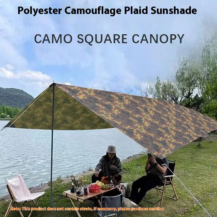 3x5m Outdoor Camouflage Tarp Camping Shelter Sun Shade 210T Waterproof Tent Canopy - 3