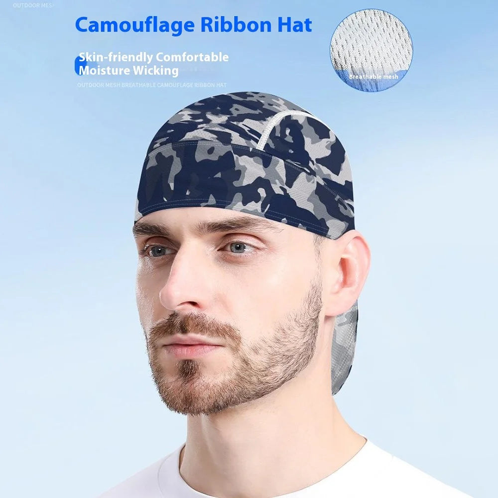 Camouflage Pattern Breathable Pirate Hat Moisture Wicking Head Scarf for Outdoor Cycling Running - MCPDM-001 - 2