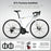 WEST BIKING JX100 700C Road Bike Lightweight Aluminum Alloy Disc Brake Bicycle for 165 - 178cm Height - Black - 7
