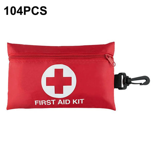 104Pcs Travel Car Home Emergency First Aid Kit Portable Outdoor Medical Survival Bag - 1
