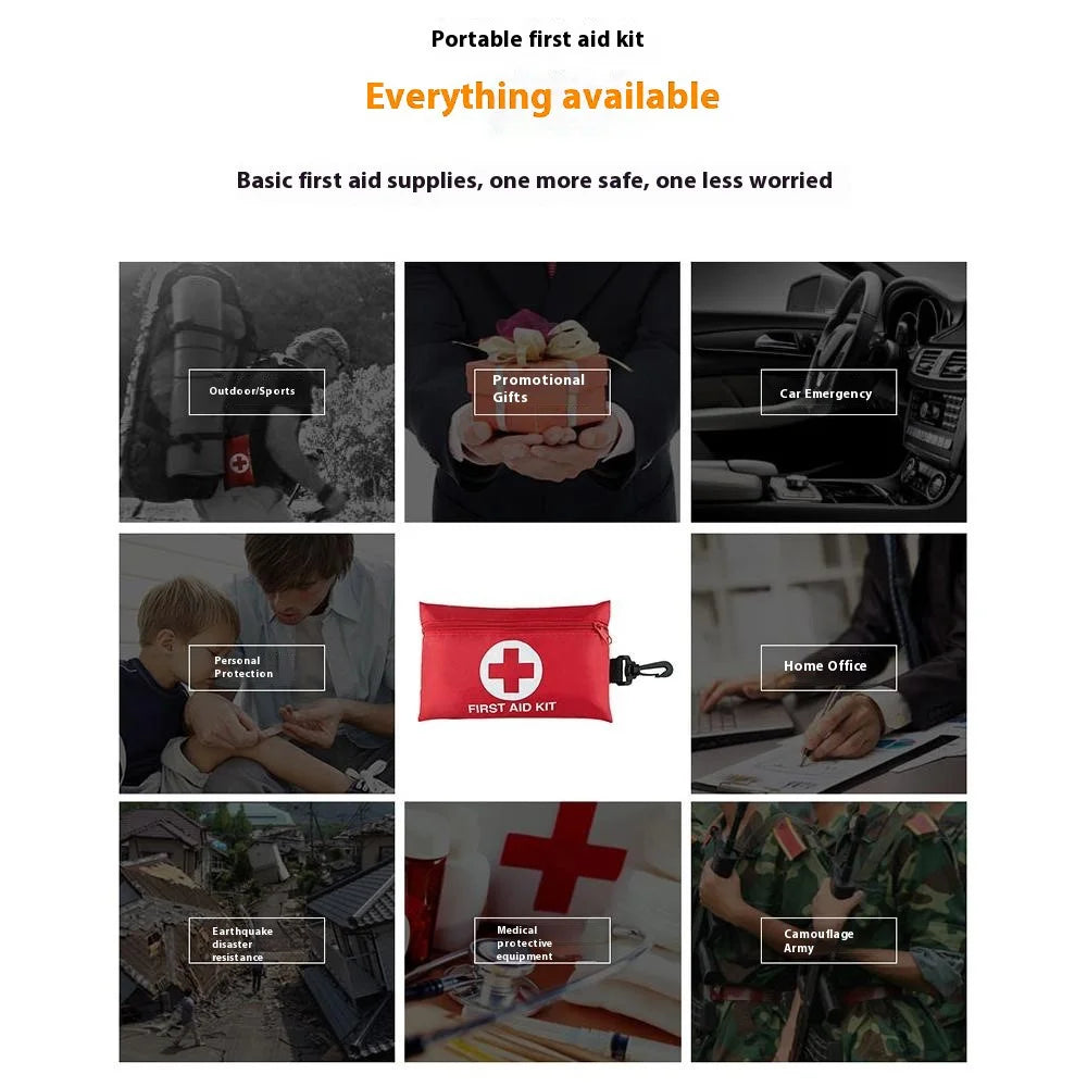 104Pcs Travel Car Home Emergency First Aid Kit Portable Outdoor Medical Survival Bag - 4