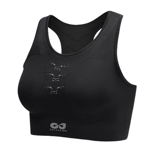 GOLOVEJOY YJ01 Size M Women Yoga Bra Summer Outdoor Sports Cycling Fitness Vest with Removable Chest Pads - Black - 1