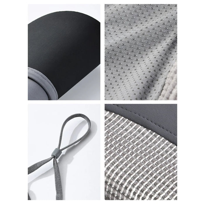 GOLOVEJOY XTJ146 Summer Cycling Face Mask Ice Silk Breathable UV Shield Face Cover Sun Hat - Dark Grey - 6