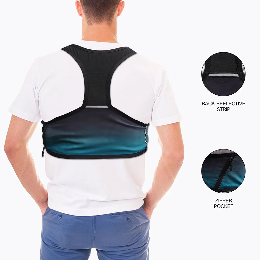 2405 Ultra Light Reflective Running Vest Adjustable Hydration Backpack for Outdoor Cycling - 4