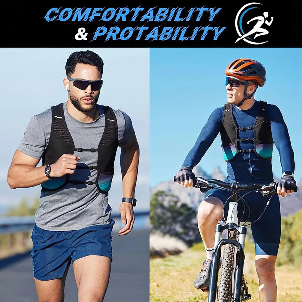 2405 Ultra Light Reflective Running Vest Adjustable Hydration Backpack for Outdoor Cycling - 5