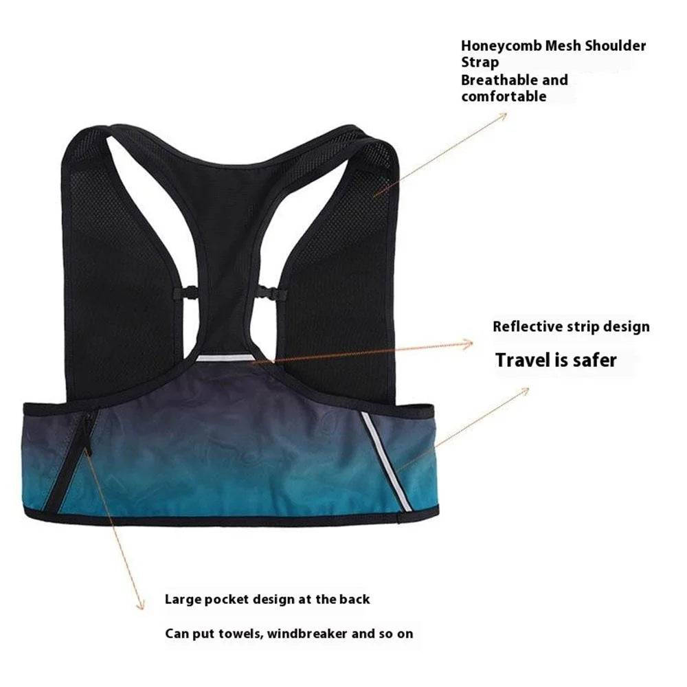 2405 Ultra Light Reflective Running Vest Adjustable Hydration Backpack for Outdoor Cycling - 7
