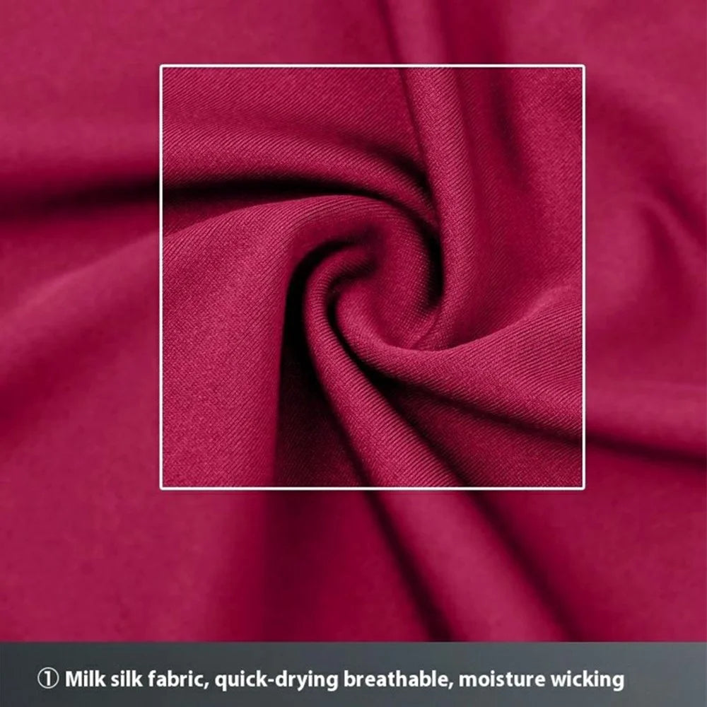 Muslim Head Scarf Sun Protection Middle Eastern Hijab Breathable Milk Silk Ethnic Turban Headwrap - Wine Red - 4