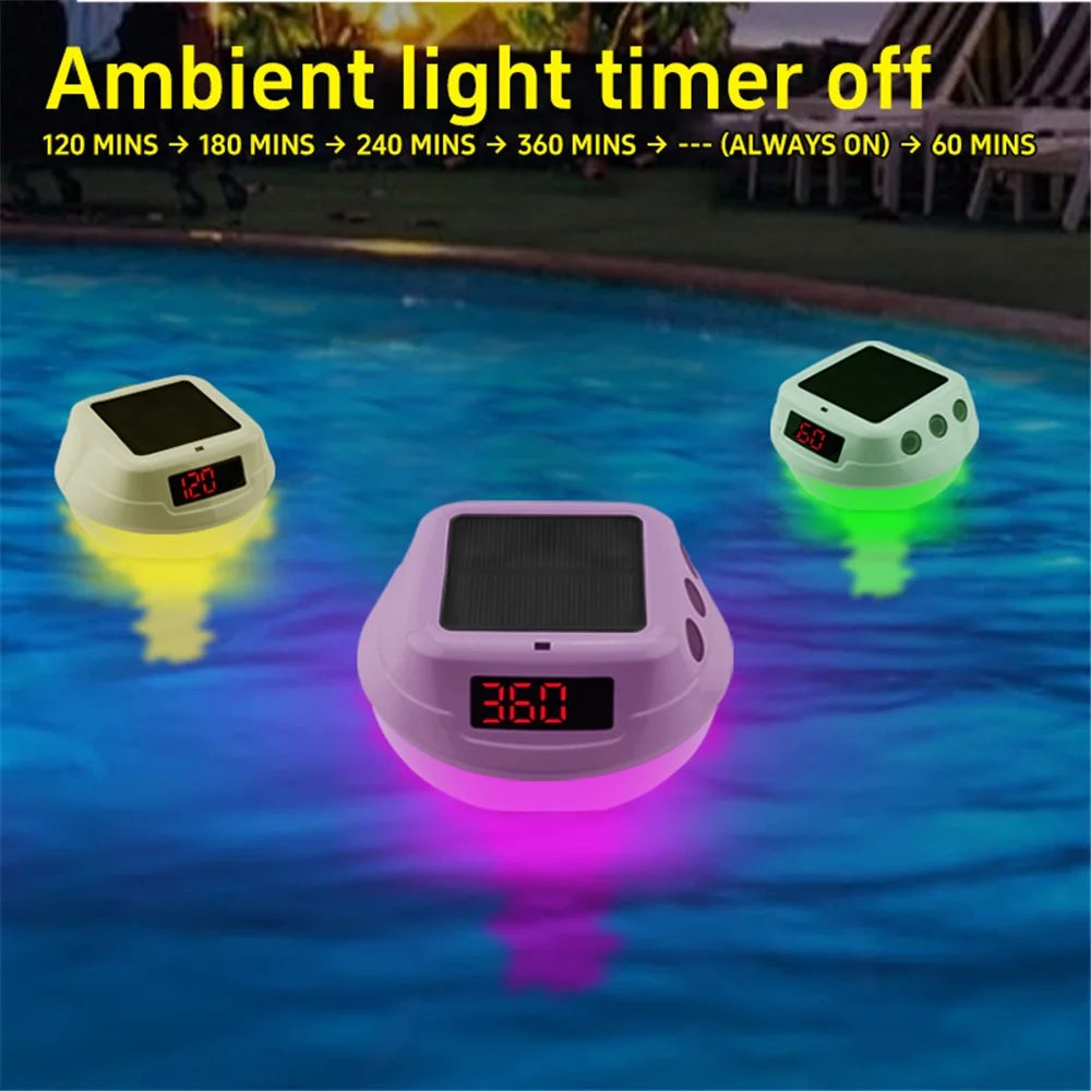 TS-PL04 RGB Solar Wireless Pool Thermometer Digital Display Floating Temperature Meter for Swimming Pool - 4