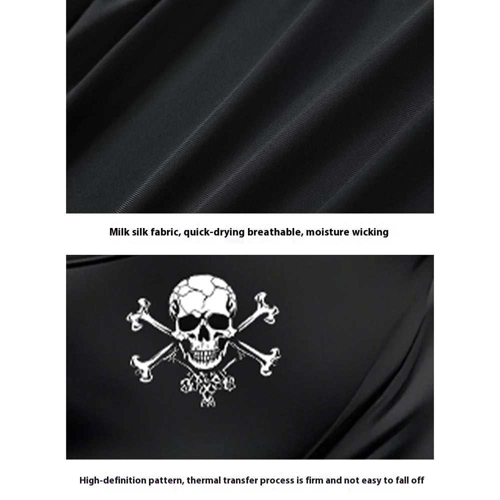 Windproof Cycling Full Face Mask Milk Silk Summer Outdoor Sun Protection Hood Balaclava - Black / TBTT-001 - 7