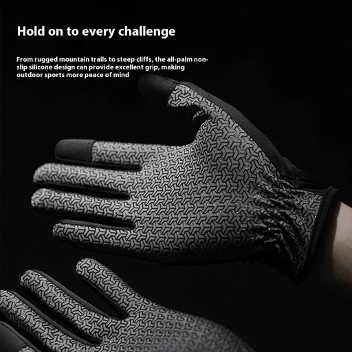 GOLOVEJOY XG80 Sun Protection Ice Silk Touch Screen Gloves Anti Slip Full Finger Mittens for Outdoor Sports - Black / S - 2