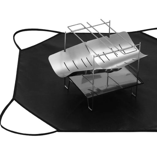 CLS Outdoor Camping Portable Fire-Resistant Mat Silicone Coated Flame Retardant Fiberglass BBQ Heat Insulation Pad - 2