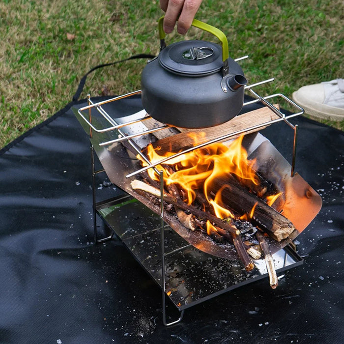 CLS Outdoor Camping Portable Fire-Resistant Mat Silicone Coated Flame Retardant Fiberglass BBQ Heat Insulation Pad - 4