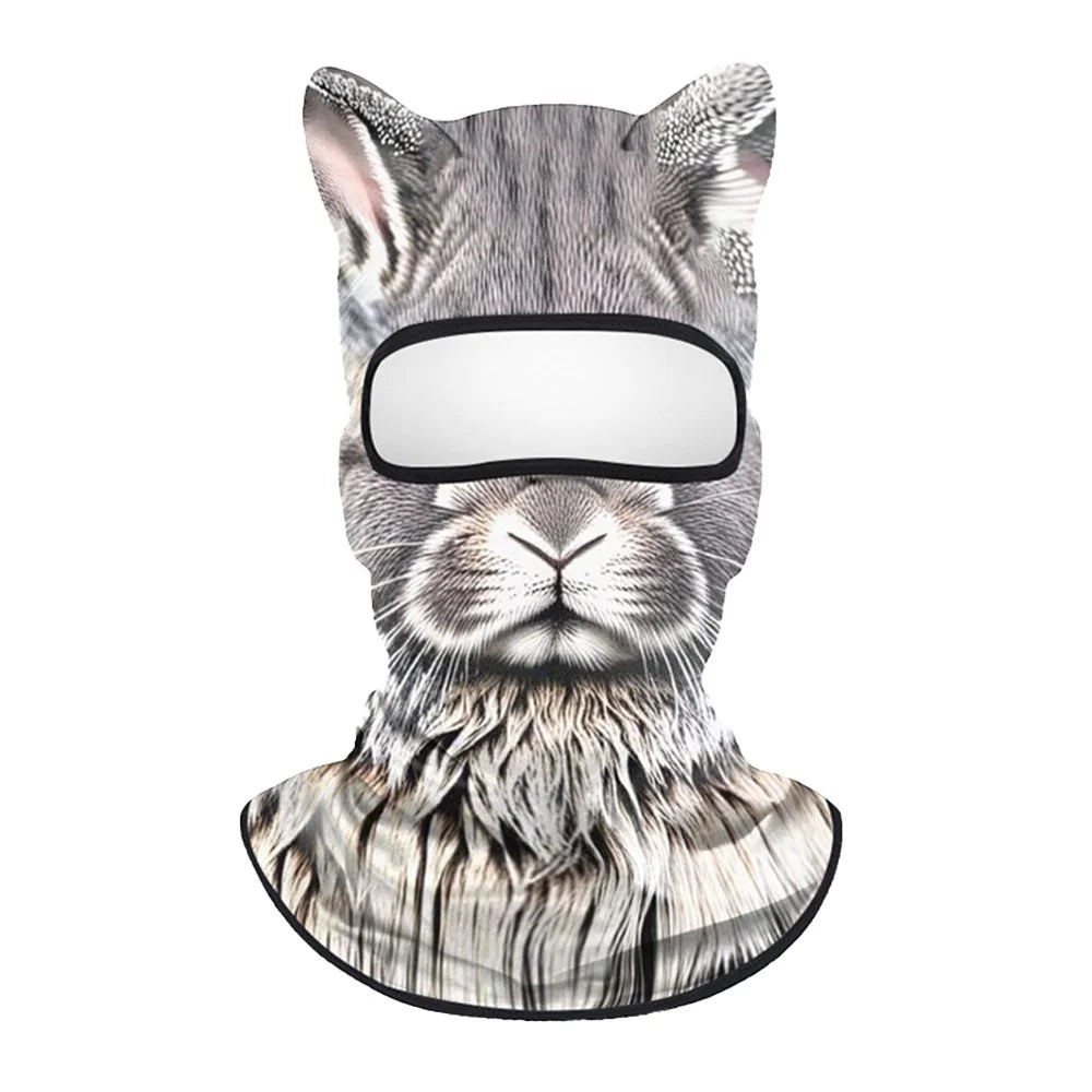 Spring Summer Cycling Balaclava Face Mask Milk Silk Full Face Sun Protection Funny Animal Print Headwear - DWLETT-001 - 1