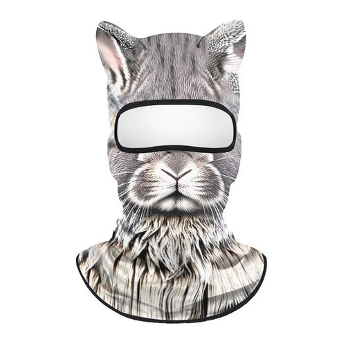 Spring Summer Cycling Balaclava Face Mask Milk Silk Full Face Sun Protection Funny Animal Print Headwear - DWLETT-001 - 1