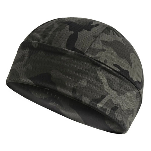 MZ002 Cycling Quick Dry Cap Summer Breathable Ice Silk Sweat Wicking High Elasticity Hat for Men Women - Camouflage Green - 1
