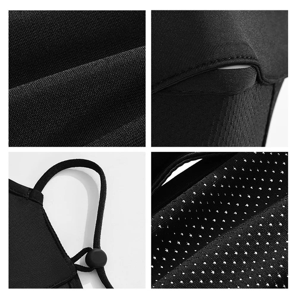 GOLOVEJOY XTJ152 Summer Full Face Sun Protection Mask Ice Silk Cycling Face Cover Women Facekini - Black - 7