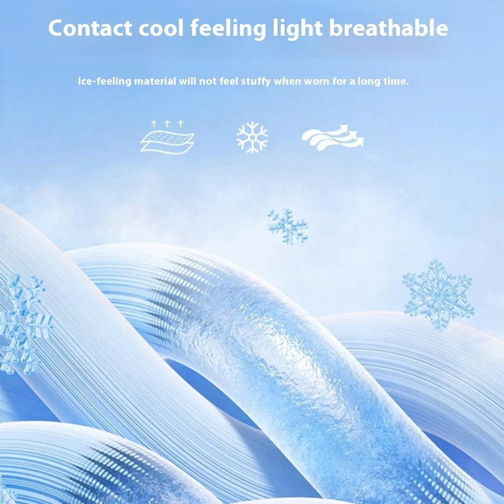 FZXT019 1 Pair Summer Thin Ice Silk Arm Sleeves Cooling UV Protection Thumbhole Design Outdoor Sports Sleeves - Grey - 6