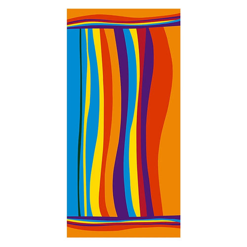 100x180cm Beach Towel Microfiber Quick Dry Absorbent Color Stripe Multipurpose Travel Swimming Towel - 1