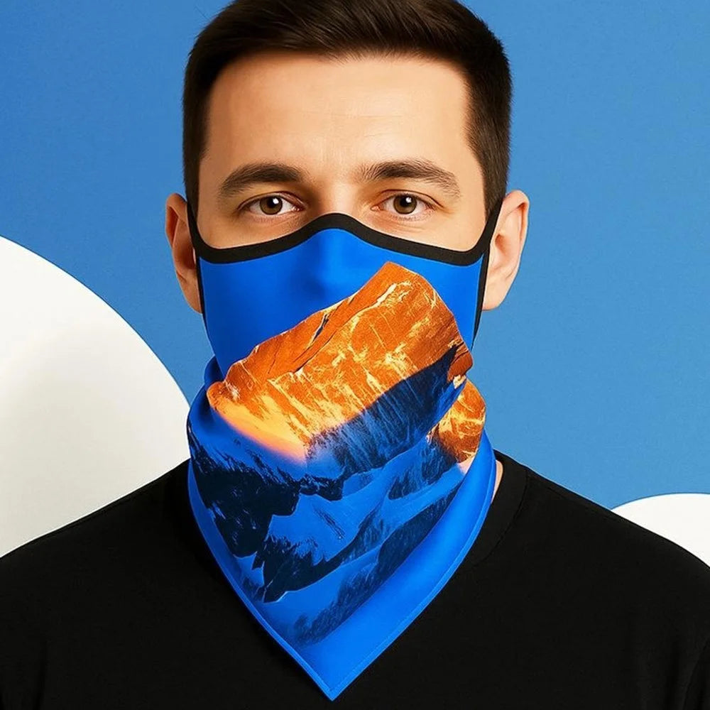 Outdoor Sports Hanging Ears Triangle Scarf Face Mask Sun Protection Milk Silk Neck Gaiter - QXSJJ-053 - 2