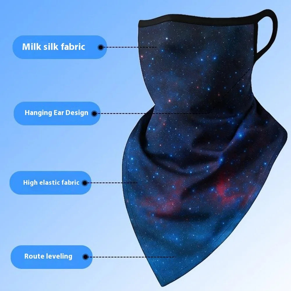Outdoor Sports Hanging Ears Triangle Scarf Face Mask Sun Protection Milk Silk Neck Gaiter - QXSJJ-053 - 4
