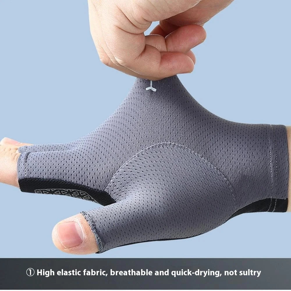 HGYSZG 1 Pair Size L Cycling Summer Thin Half Finger Gloves Fitness Strength Training Unisex Gloves - Black - 5