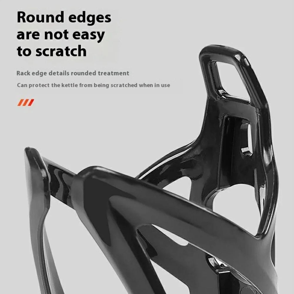 Integrated Bike Water Bottle Cage MTB Road Bicycle Lightweight Bottle Holder with Screws + Wrench - Black - 3