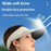 Foldable Wide Brim Hollow Top Sun Hat Women UV Protection Breathable Ice Silk Running Visor Cap - Dark Grey - 3