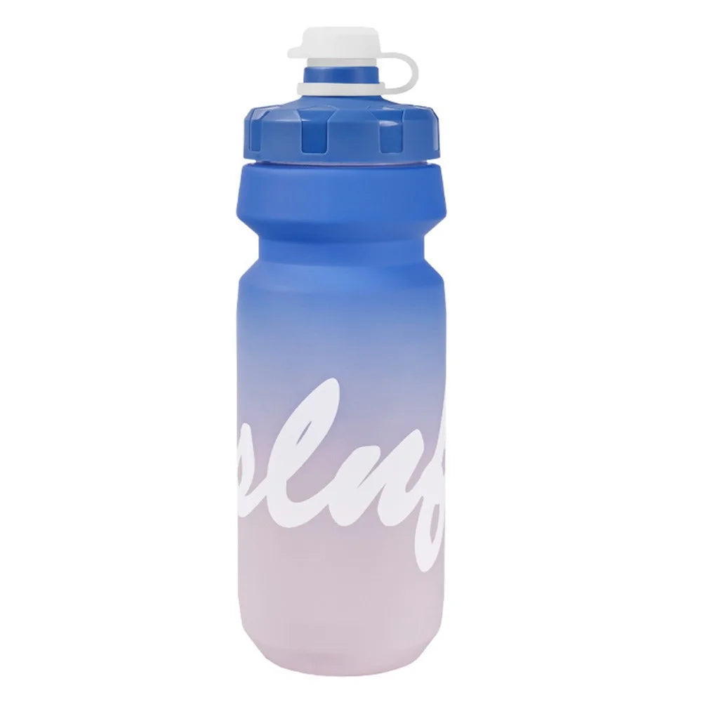 650ml Outdoor Sports LDPE Water Bottle Camping Cycling Hiking Gradient Leakproof Squeeze Bottle (BPA Free, No FDA) - Blue / Purple - 1
