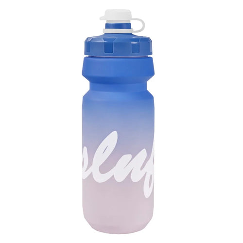 650ml Outdoor Sports LDPE Water Bottle Camping Cycling Hiking Gradient Leakproof Squeeze Bottle (BPA Free, No FDA) - Blue / Purple - 1