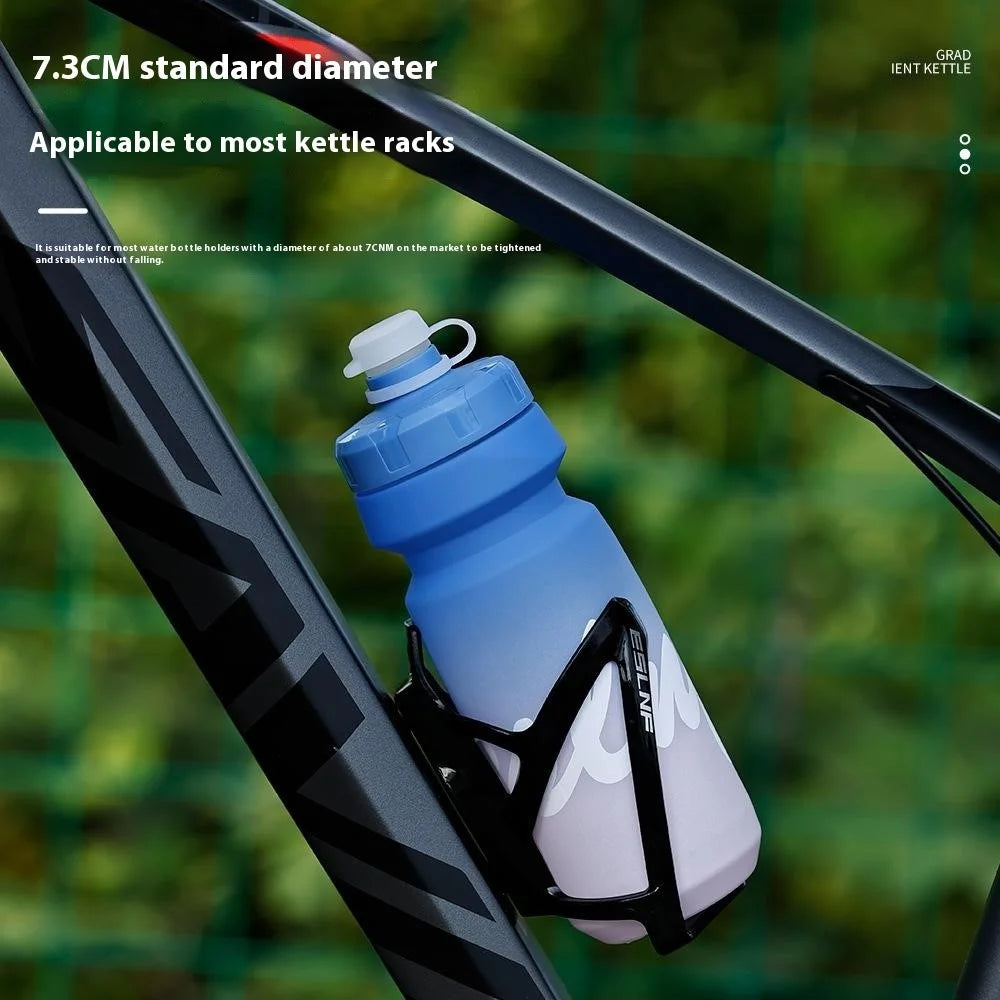 650ml Outdoor Sports LDPE Water Bottle Camping Cycling Hiking Gradient Leakproof Squeeze Bottle (BPA Free, No FDA) - Blue / Purple - 3