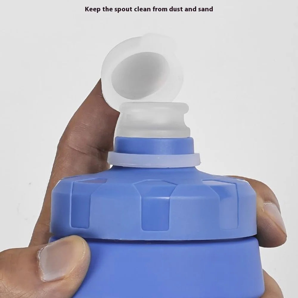 650ml Outdoor Sports LDPE Water Bottle Camping Cycling Hiking Gradient Leakproof Squeeze Bottle (BPA Free, No FDA) - Blue / Purple - 6