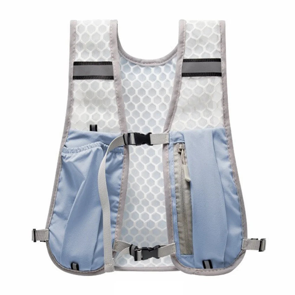 Outdoor Hydration Backpack Lightweight Vest Cycling Hiking Trail Running Unisex Water Bladder Daypack - Baby Blue - 1