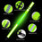 L9 5 Colors 3 Modes LED Light Up Reflective Shoulder Strap with Hook for Night Running Cycling - Green - 5
