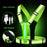 L1 Reflective Running Vest Adjustable Safety Vest with Rechargeable LED Light for Cycling Jogging - Green - 4