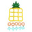 Inflatable Pineapple Ring Toss Game Party Family Fun Toy with 5 Rings + 5 Sticks - 1