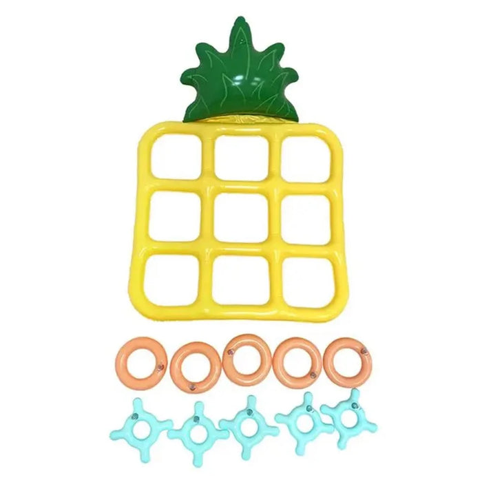 Inflatable Pineapple Ring Toss Game Party Family Fun Toy with 5 Rings + 5 Sticks - 1