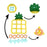 Inflatable Pineapple Ring Toss Game Party Family Fun Toy with 5 Rings + 5 Sticks - 7