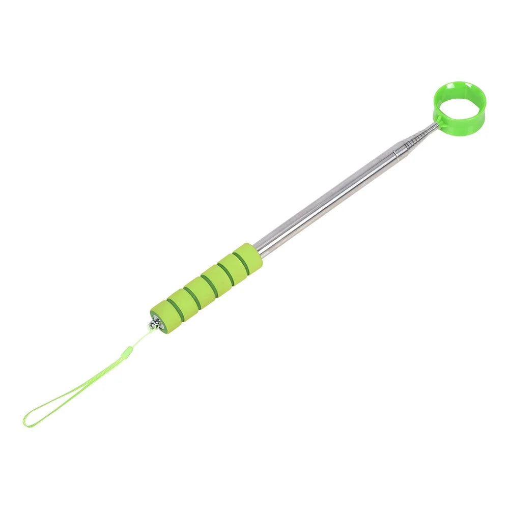 D541 Stainless Steel Golf Ball Retriever 2.7m Telescopic Picker Grabber with Comfortable EVA Grip - Green - 1
