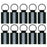 10Pcs Reflective Safety Key Ring Night Outdoor Activities Visibility Enhancing Pendants - Black - 1